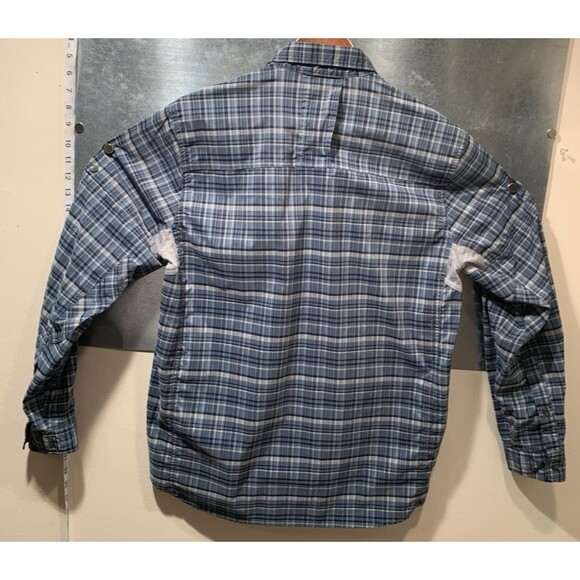 REI Co-Op Blue Plaid Vented Button Up M Fishing Hiking Outdoor Camping Shirt - Picture 4 of 16